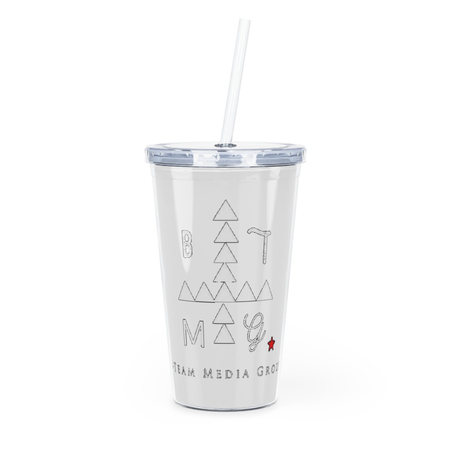 Plastic Tumbler with Straw