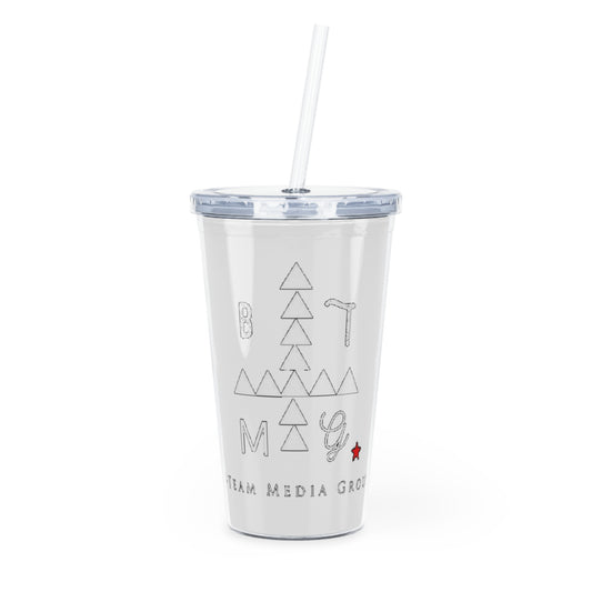 Plastic Tumbler with Straw