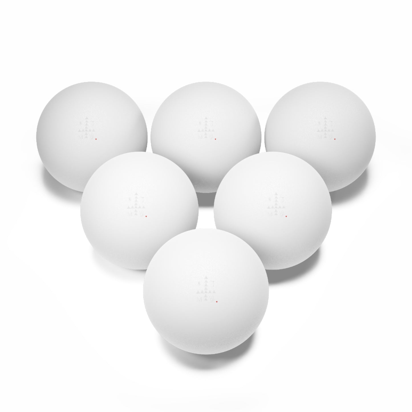 Ping Pong Balls, 6 pcs