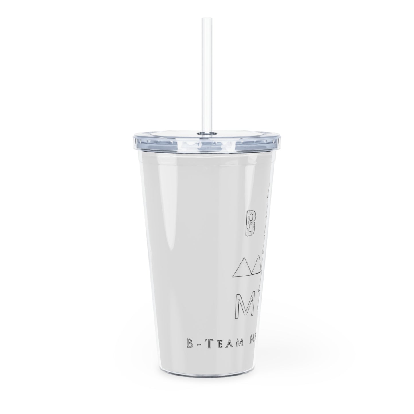 Plastic Tumbler with Straw