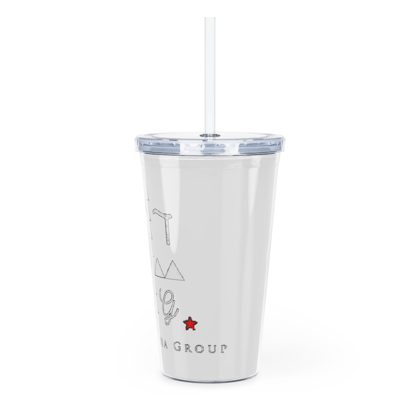 Plastic Tumbler with Straw